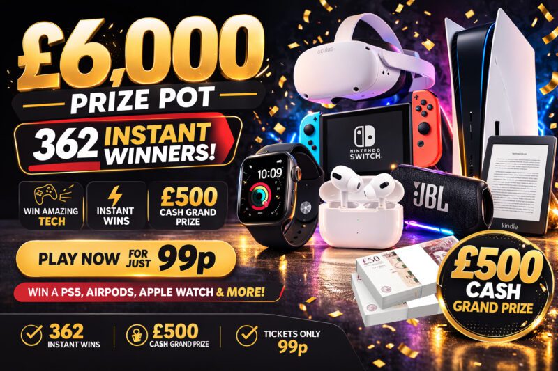 TECH BONANZA - Instant Win (£500 END PRIZE)